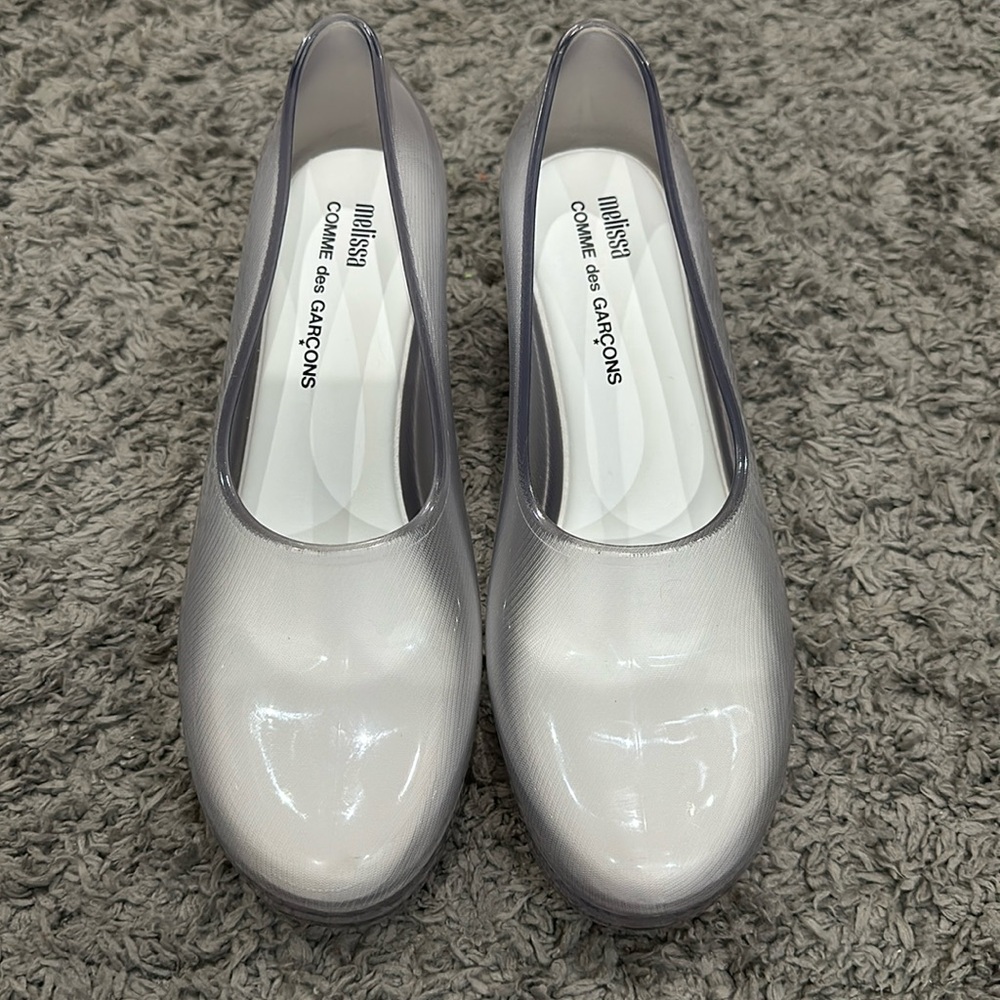 MELISSA + COMME DES GARCONS CLEAR RUBBER HEEL Women’s 10